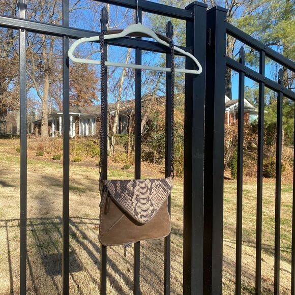 BOYY Python Embossed Leather Slash Crossbody Bag NWT - Picture 5 of 14